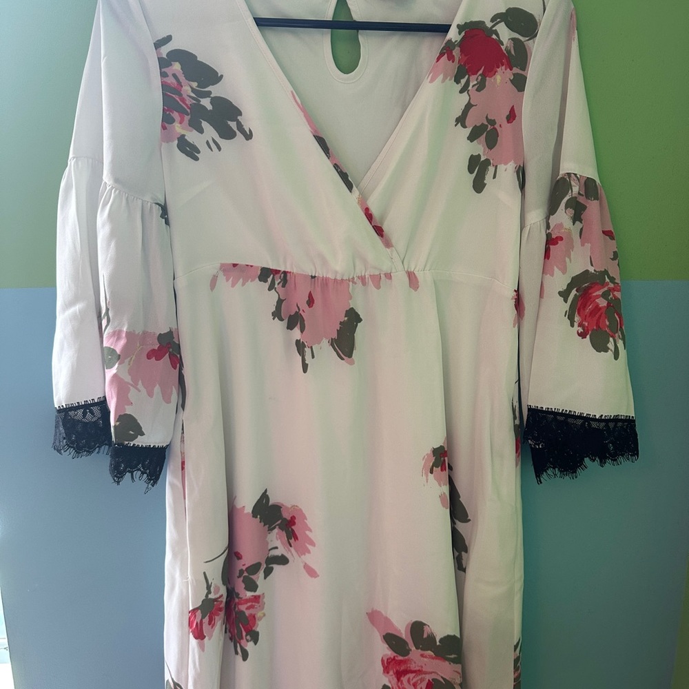 Candie's Cream Bell Sleeve Sundress for Wedding Guests